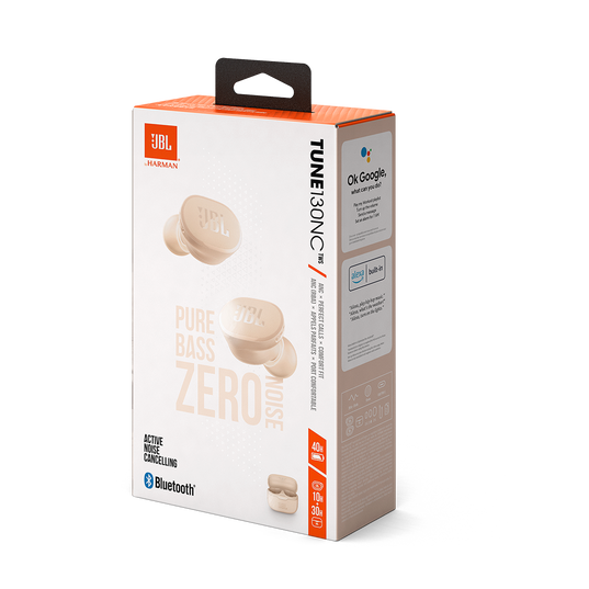JBL Tune 130NC TWS - Sand - True wireless Noise Cancelling earbuds - Detailshot 10